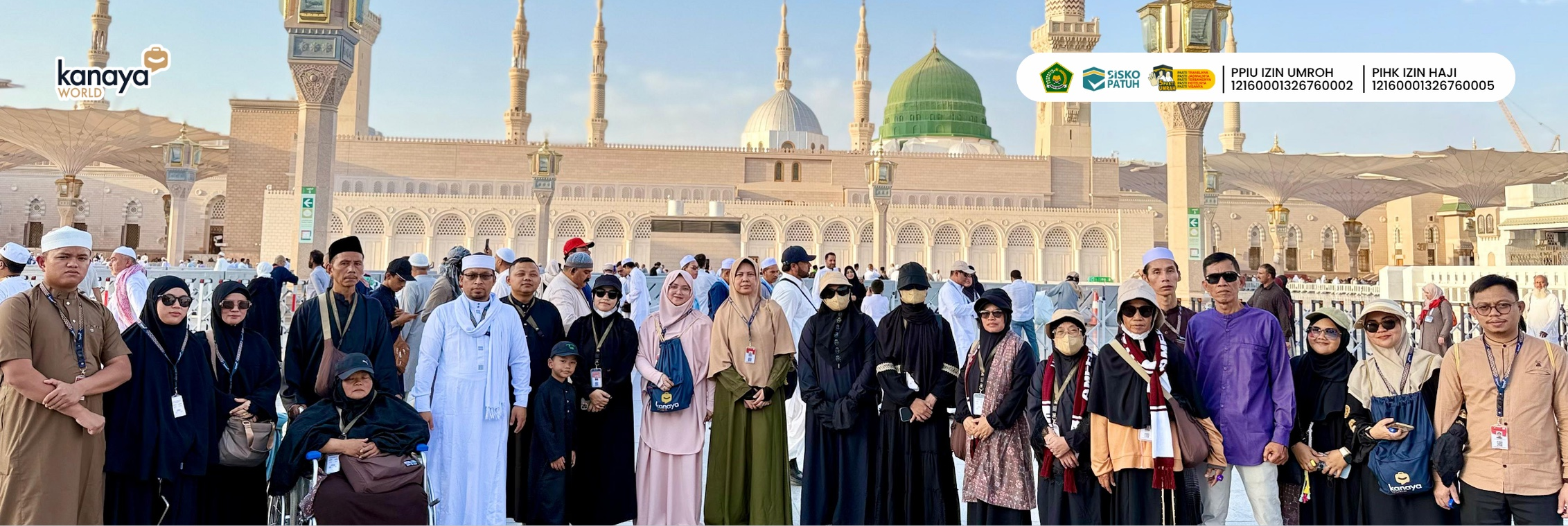 Jemaah Kanaya World melaksanakan ibadah umroh di Tanah Suci